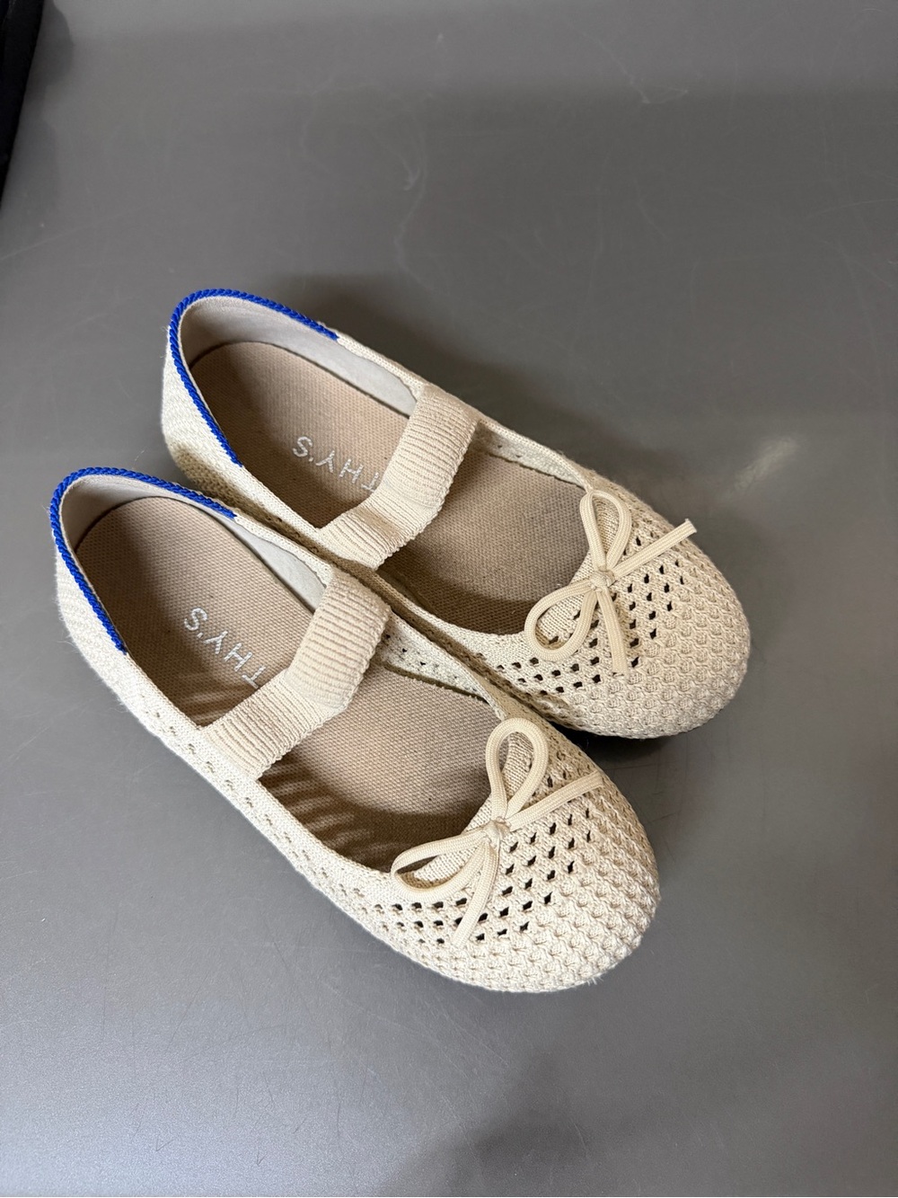 Rothy Knit Mary Jane Flats in Beige - Picture 3 of 4